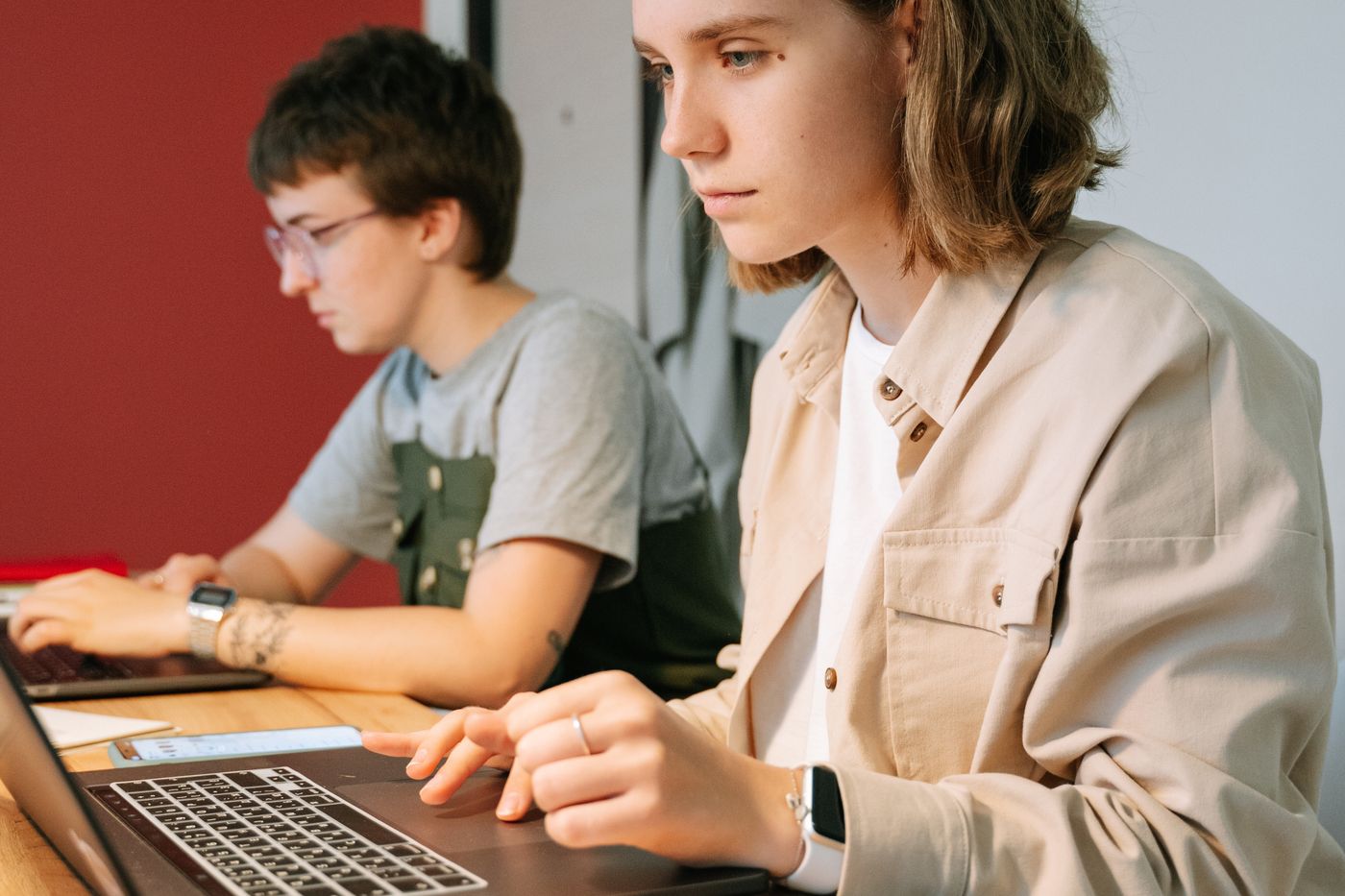 The HyreWave team working together